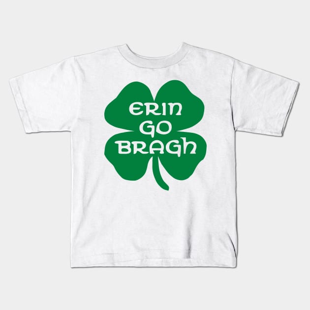 Erin Go Bragh Shamrock Kids T-Shirt by Stacks